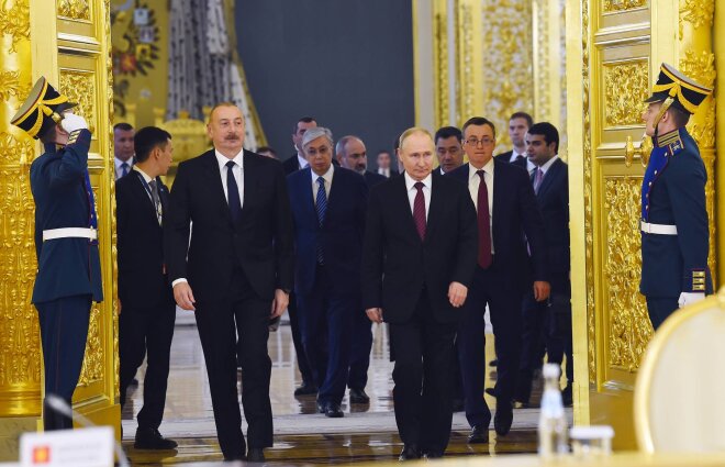Prezident İlham Əliyevin Moskvada Ali Avrasiya İqtisadi Şurasının geniş tərkibdə iclasında çıxışı