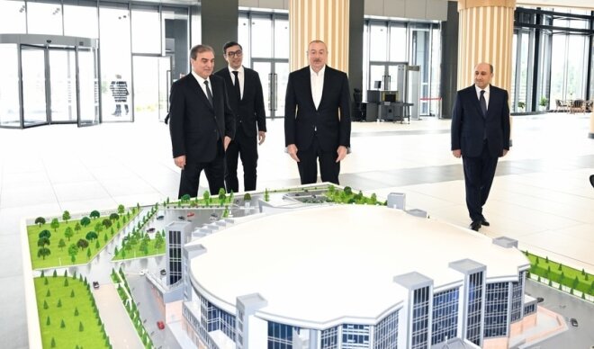 Prezident Gəncə İdman Sarayının açılışında iştirak edib -