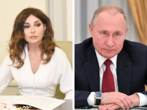 Vladimir Putin Mehriban Əliyevanı təbrik edib