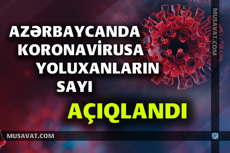 Azərbaycanda koronavirusa yoluxma sayı AÇIQLANDI