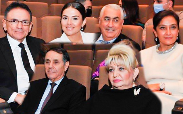 Məmurlar xanımları ilə qala gecəsində - Fotolar