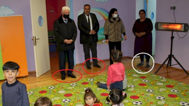 İcra başçısı pandemiya ilə bağlı bağçada yoxlama apardı: Özü qaydaları pozdu