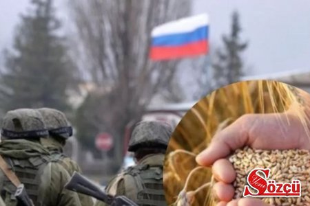 Rus hərbçiləri Zaporojyedən 300 ton taxıl aparıblar