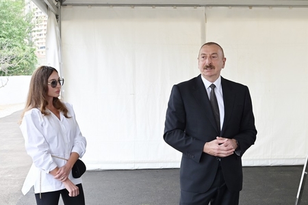 İlham Əliyev və Mehriban Əliyeva Horadiz-Cəbrayıl-Zəngilan-Ağbənd avtomobil yolunun tikintisi ilə tanış olublar