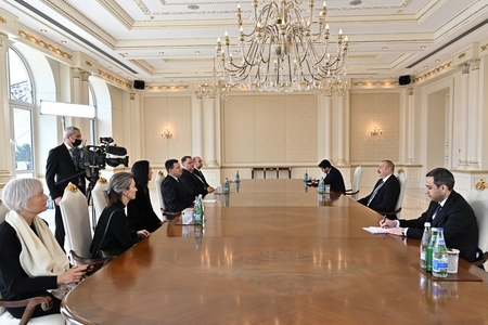 Prezident İlham Əliyev Estoniya Parlamentinin sədrini qəbul edib