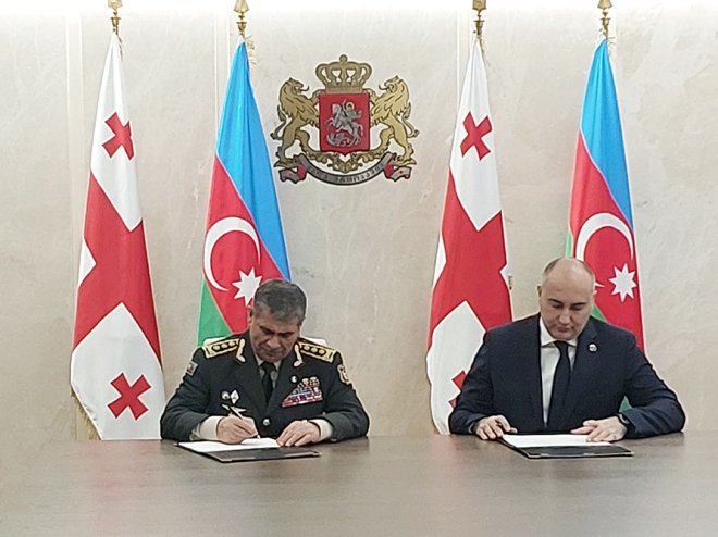 Azərbaycan və Gürcüstan arasında hərbi əməkdaşlıq planı imzalandı -
