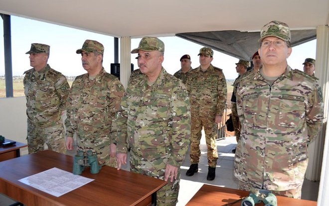 XTQ-nin təlimini türkiyəli general da izləyib - Foto