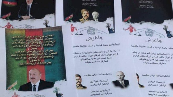 İlham Əliyevin şəkilləri Təbriz küçələrində -