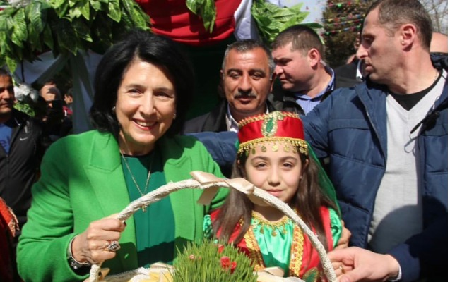 Gürcüstan Prezidenti azərbaycanlıları təbrik edib -