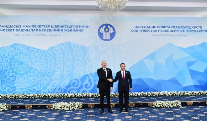 Azərbaycan Prezidenti Bişkekdə MDB Dövlət Başçıları Şurasının iclasında iştirak edir