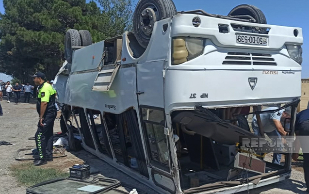 Bakı-Sumqayıt yolunda 2 avtobus toqquşdu -