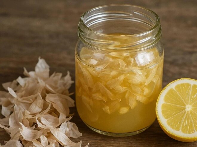 Qabığını limonla qaynadıb için -