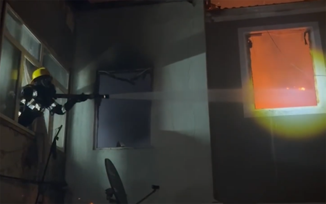 Nərimanovda ev yandı - Xəsarət alanlar var -