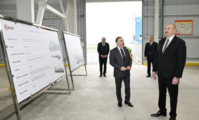 Prezident İlham Əliyev "AZWOOL" mineral daş yunu zavodunun açılışında iştirak edib