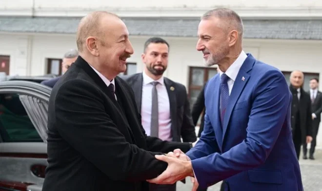 İlham Əliyev Slovakiya Milli Şurasının sədri ilə görüşdü