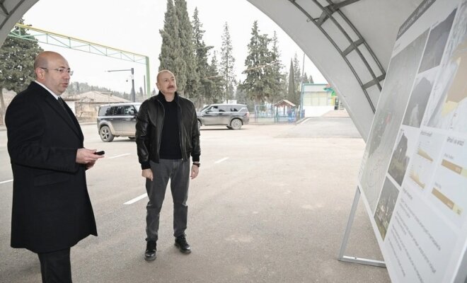 Prezident İlham Əliyev Ağdərə şəhərinin Baş planı ilə tanış olub