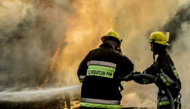 Abşeron Gənclər Şəhərciyində yanğın