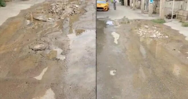 Bakının mərkəzində su borusu partladı -