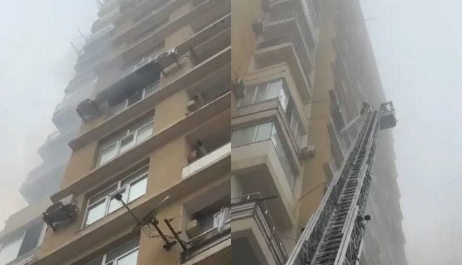 Bakıda çoxmərtəbəli yaşayış binasında YANĞIN