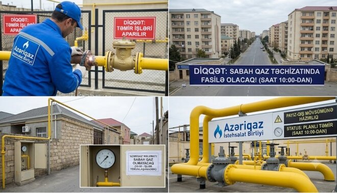 Bakının iki rayonunda qaz kəsiləcək