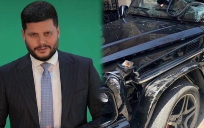Zaur Kamal ağır qəzaya düşdü: Avtomobili yararsız haldadır -
